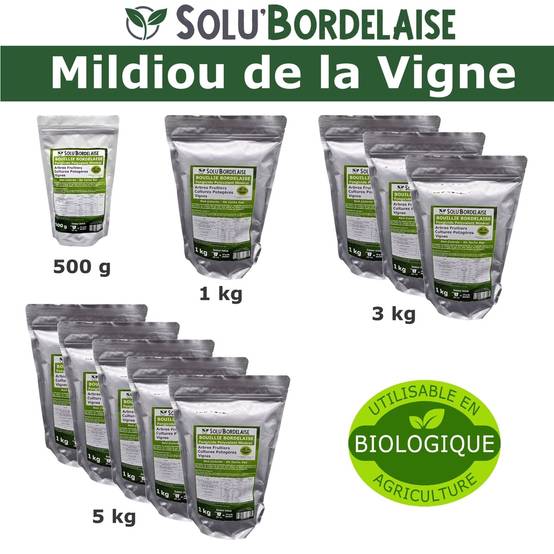 Solu'Bordelaise - 1 kg de Bouillie Bordelaise - Mildiou de la Vigne - Utilisable Agriculture Biologique - Sachet Refermable - Image 4