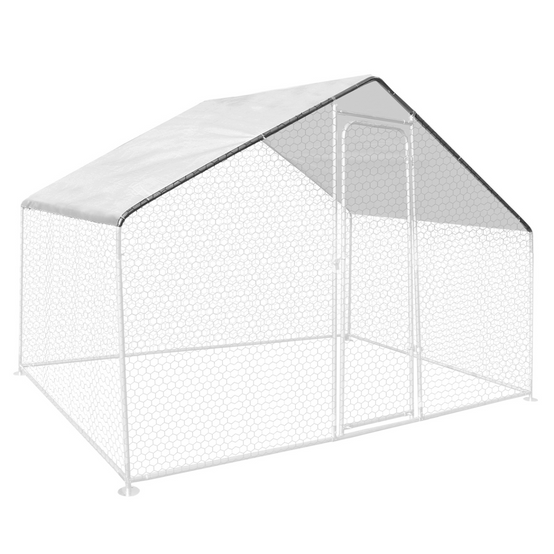 Bâche waterproof blanche 3,4x1.90 M 150 gr pour enclos poulaillers - Image 2