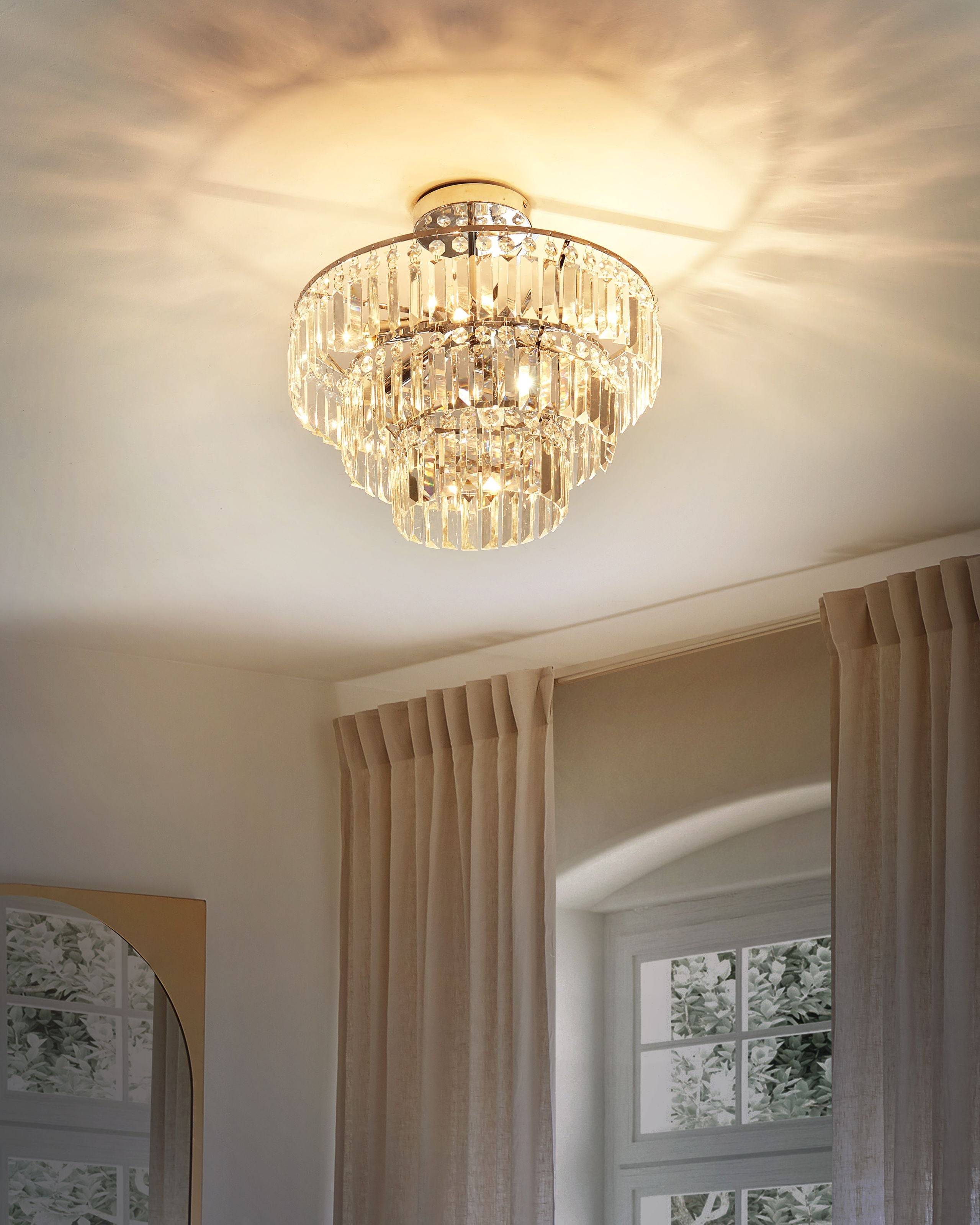 Beliani - Lampe suspension Métal Transparent AMENEIRO - 45x45x42- Beliani - Image 1
