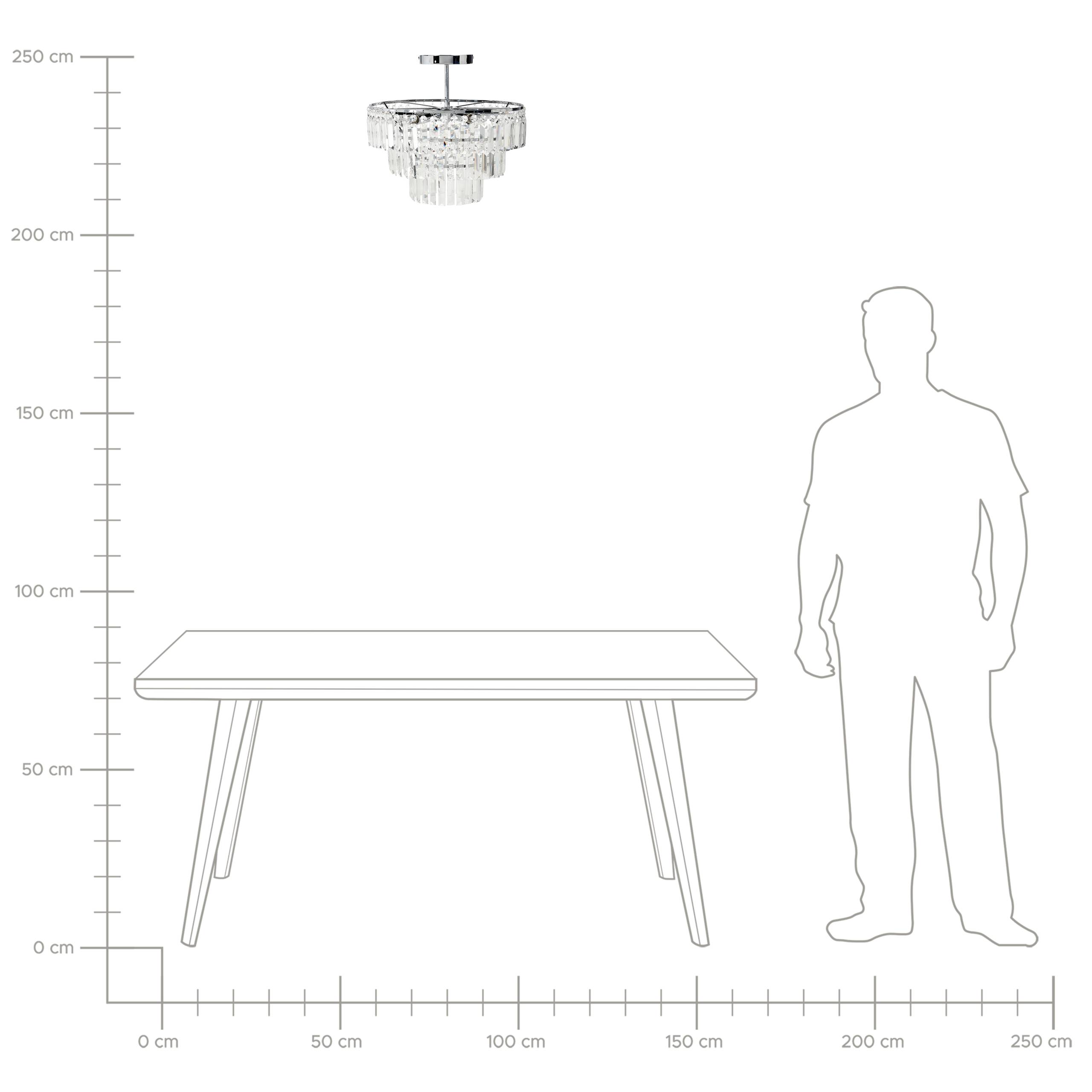 Beliani - Lampe suspension Métal Transparent AMENEIRO - 45x45x42- Beliani - Image 7