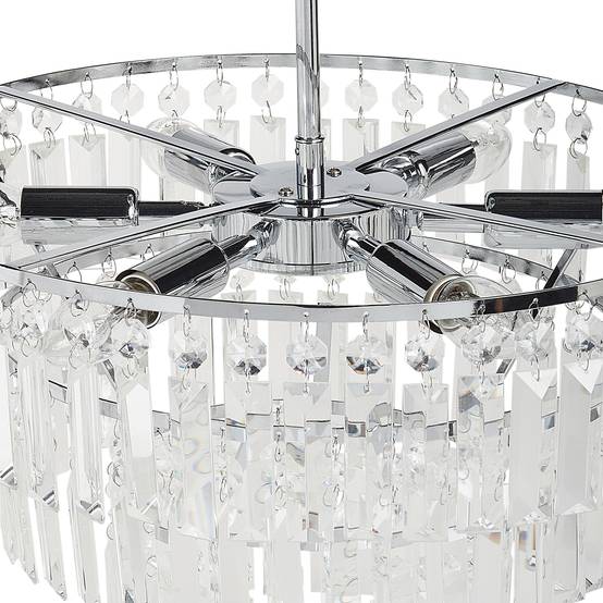 Beliani - Lampe suspension Métal Transparent AMENEIRO - 45x45x42- Beliani - Image 5