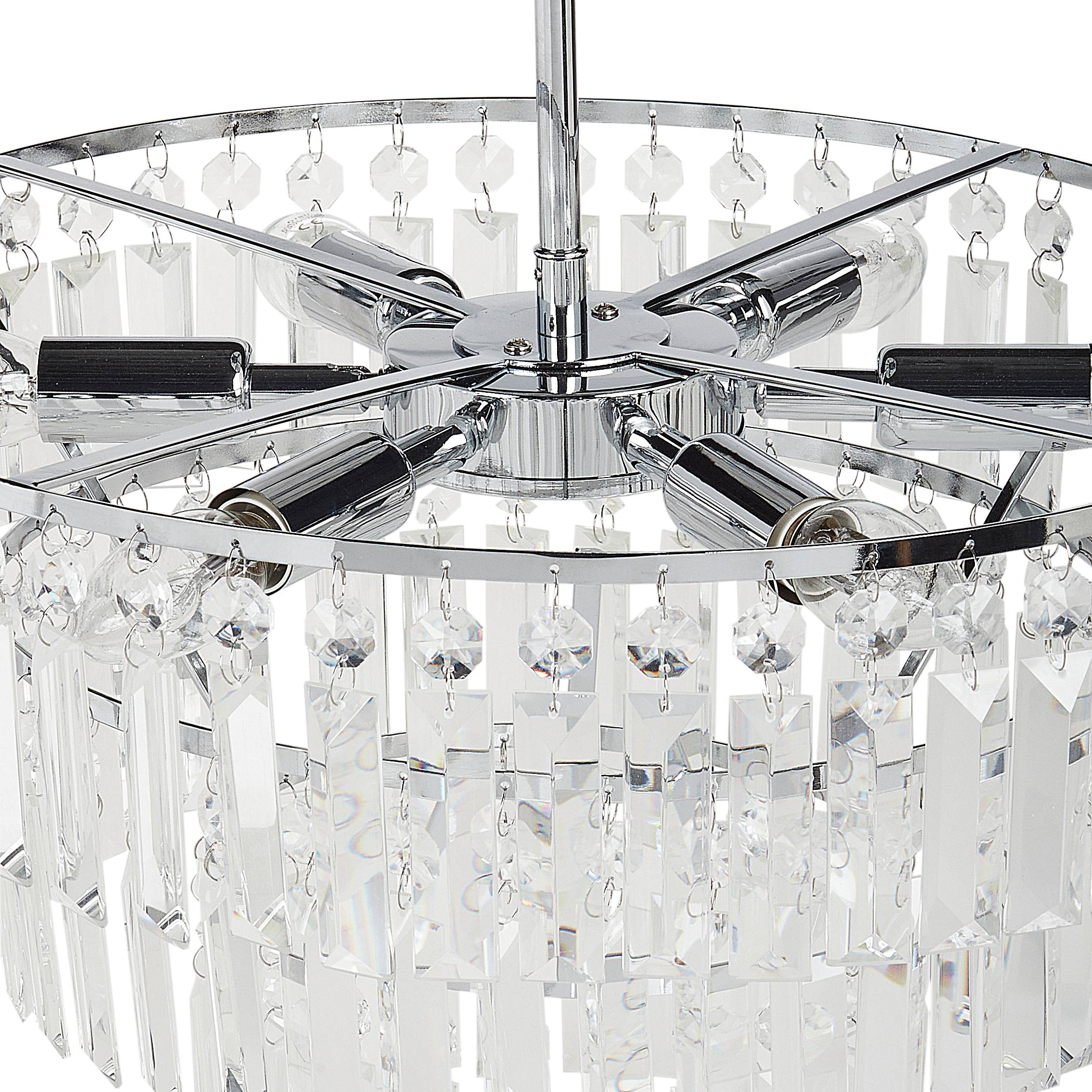 Beliani - Lampe suspension Métal Transparent AMENEIRO - 45x45x42- Beliani - Image 5