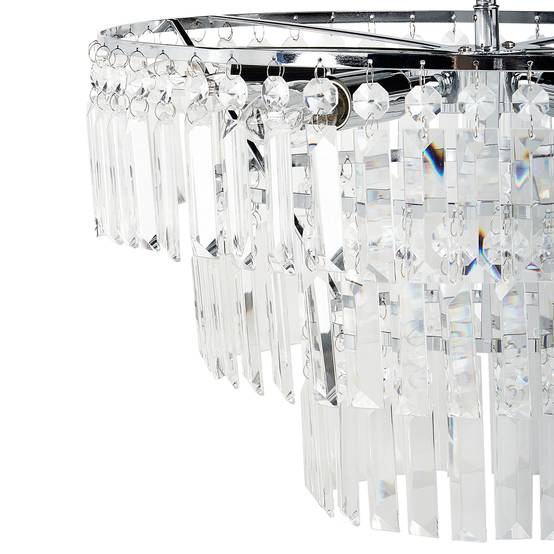 Beliani - Lampe suspension Métal Transparent AMENEIRO - 45x45x42- Beliani - Image 4