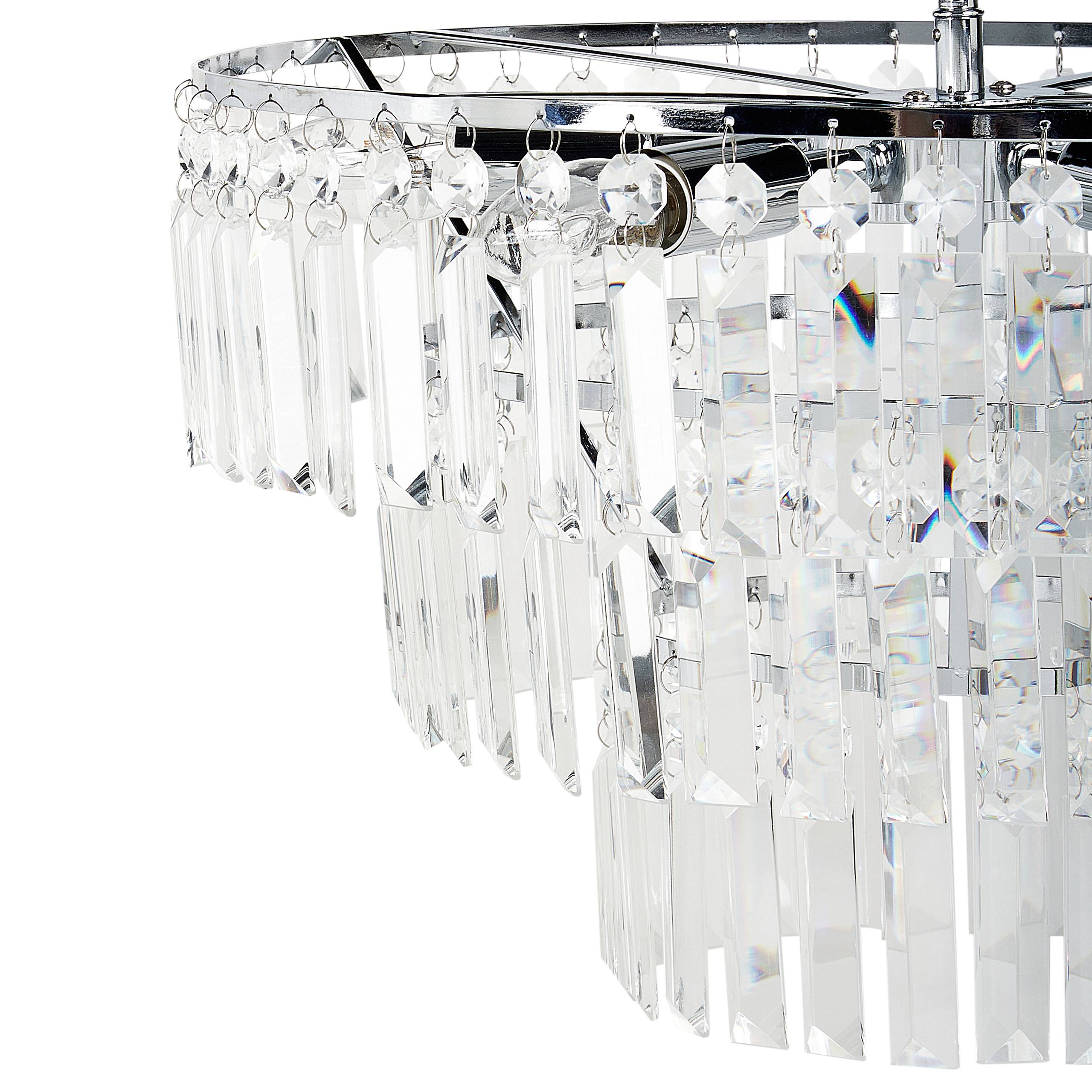 Beliani - Lampe suspension Métal Transparent AMENEIRO - 45x45x42- Beliani - Image 4