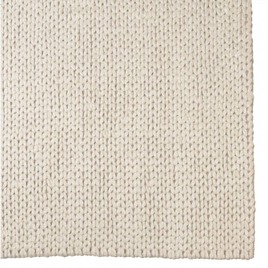 Macabane - QUENTIN - Tapis rectangulaire 200x290cm en laine tissée couleur écru - Imagen 4