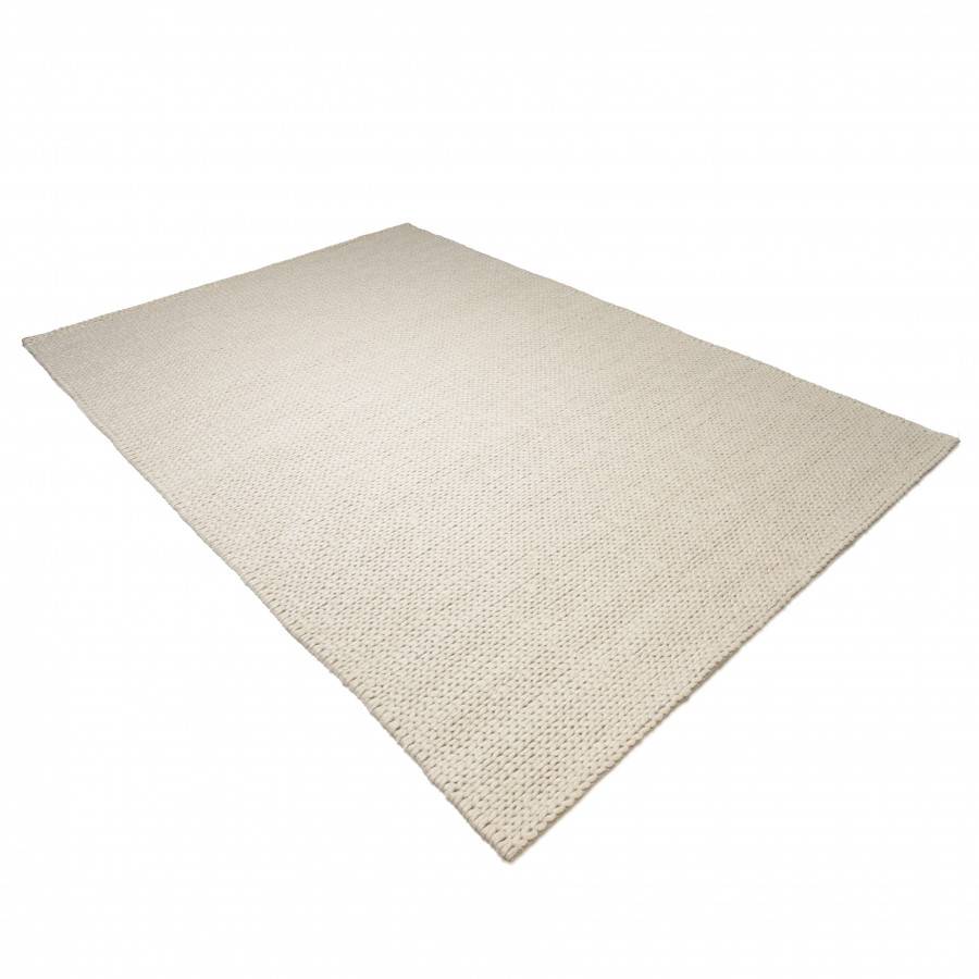 Macabane - QUENTIN - Tapis rectangulaire 200x290cm en laine tissée couleur écru - Imagen 7