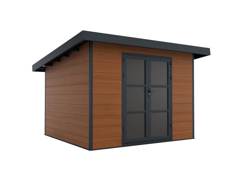Abri de Jardin Composite ALMA - 9m2 Brun - Cabane de Jardin - Imagen 2
