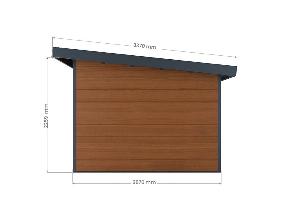 Abri de Jardin Composite ALMA - 9m2 Brun - Cabane de Jardin - Imagen 4