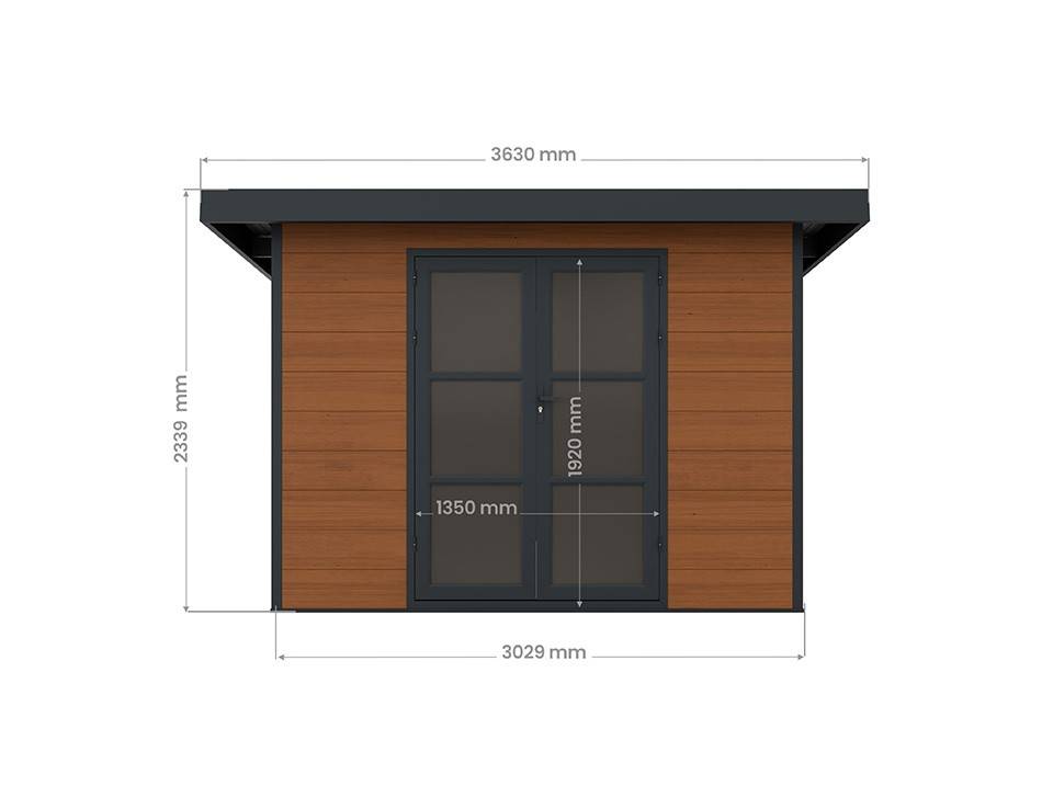 Abri de Jardin Composite ALMA - 9m2 Brun - Cabane de Jardin - Imagen 3