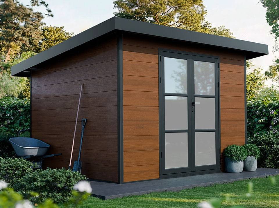 Abri de Jardin Composite ALMA - 9m2 Brun - Cabane de Jardin - Imagen 1