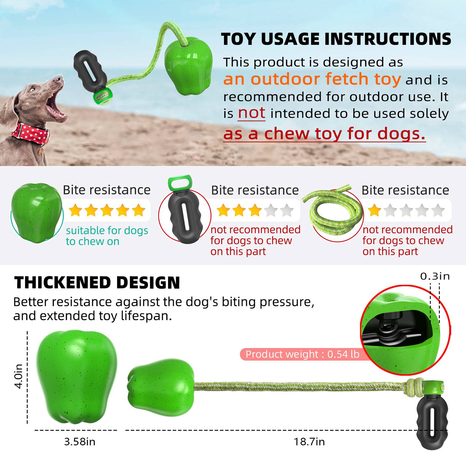 DtopbuyAge - Jouet de récupération pour chien avec corde DtopbuyAge - Image 4