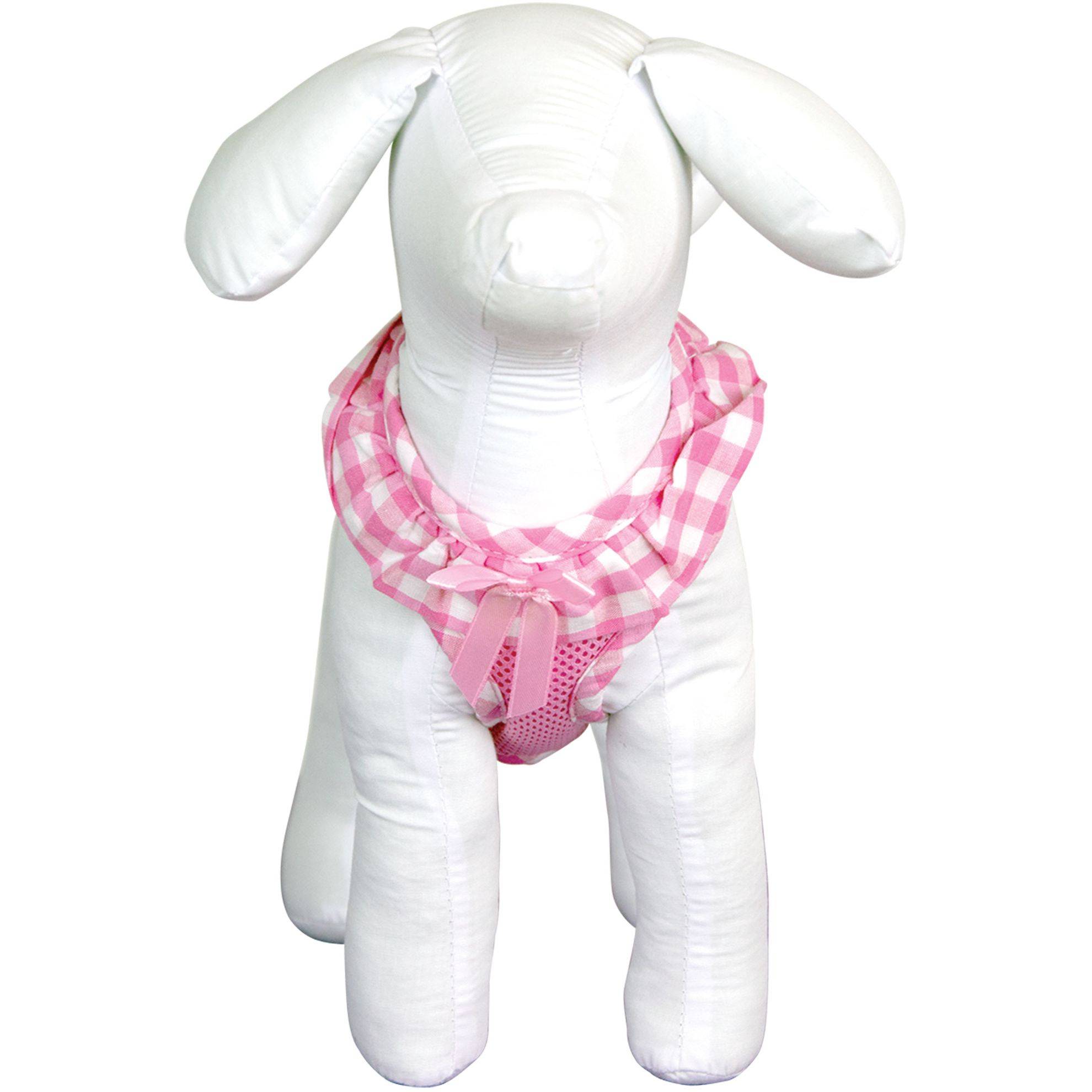 Harnais Air Mesh Vichy rose Taille : S DOOGY CLASSIC