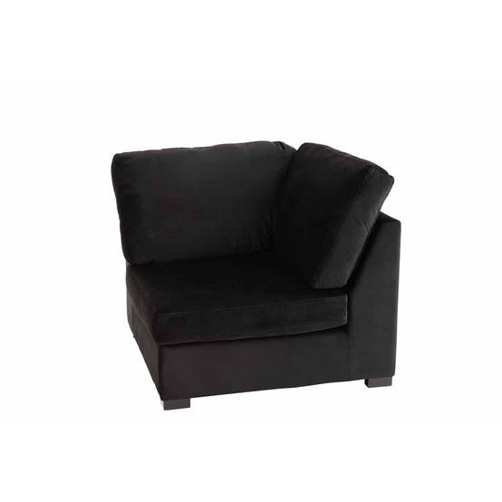J-Line - Fauteuil Design en Velours "Abosa" 108cm Noir - Image 6