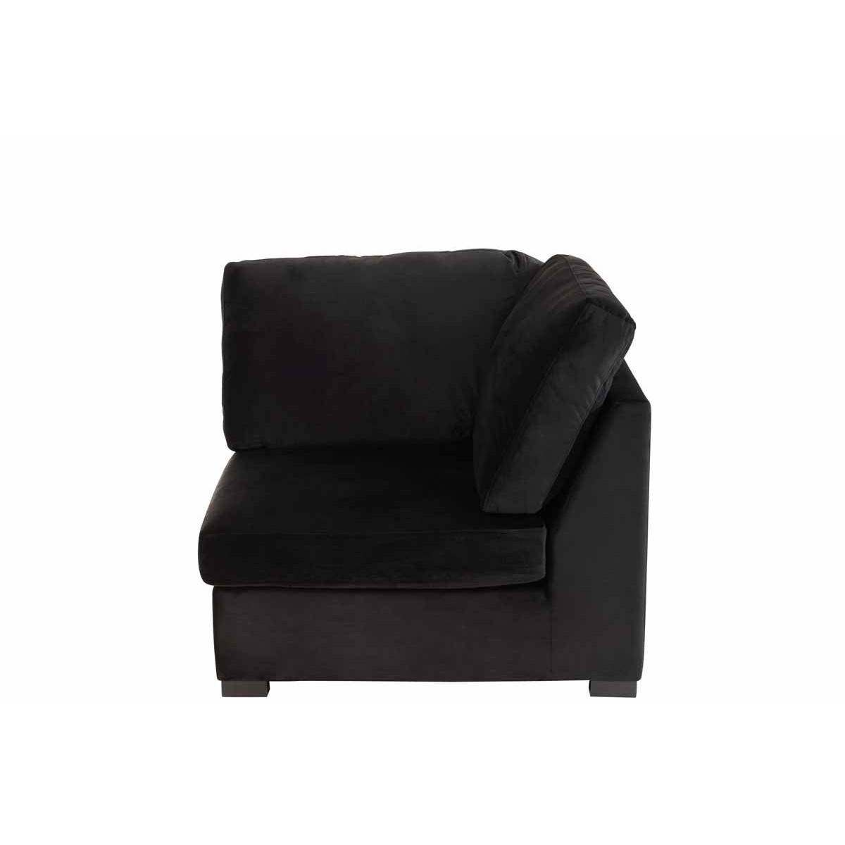 J-Line - Fauteuil Design en Velours "Abosa" 108cm Noir - Image 5