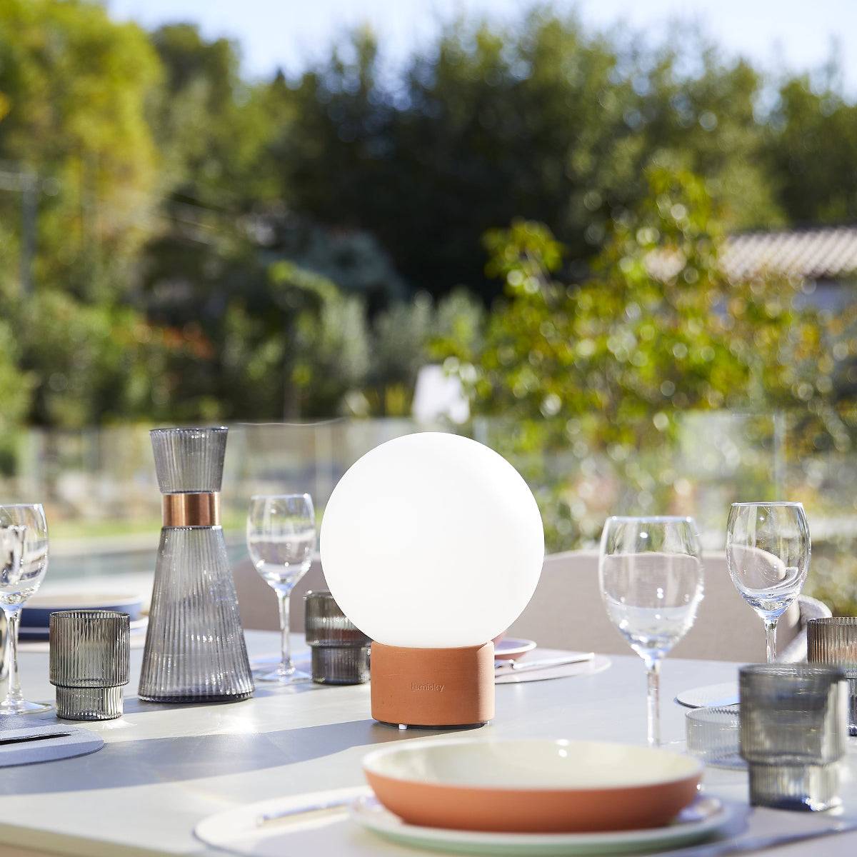 Lumisky - Lampe de table sans fil terre cuite TERRA H25cm - Imagen 4