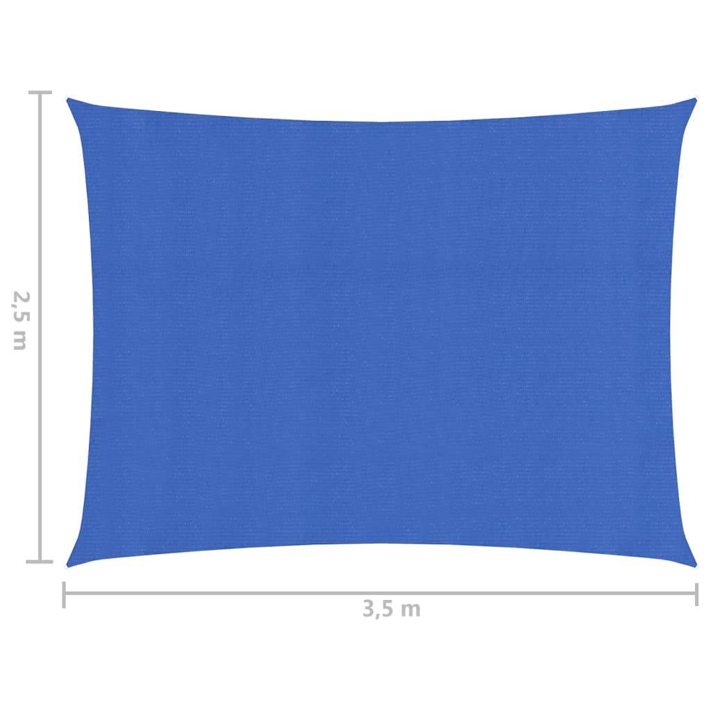 Helloshop26 - Voile d'ombrage 160 g/m² bleu 2,5 x 3,5 m PEHD - Imagen 6