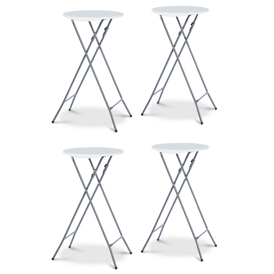 Lot de 4 tables hautes pliantes 105 cm et 4 housses noires - Image 5