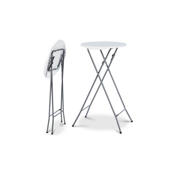 Lot de 4 tables hautes pliantes 105 cm et 4 housses noires - Image 3