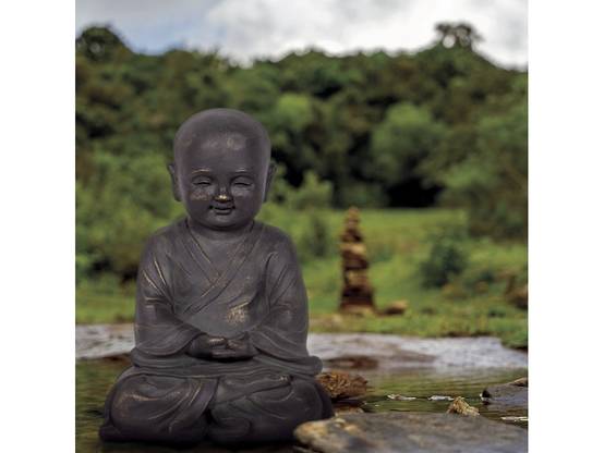 Nortène - Statue de jardin Bouddha Leo 41 cm - argile fibreuse - Image 2