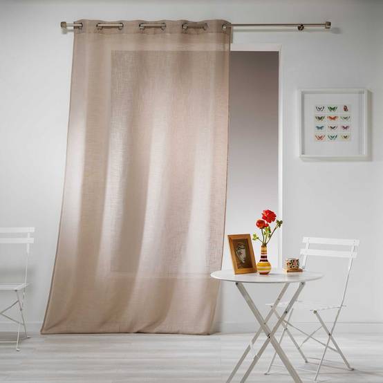 Rideau Voilage "Haltona" 140x240cm Noisette - Image 1