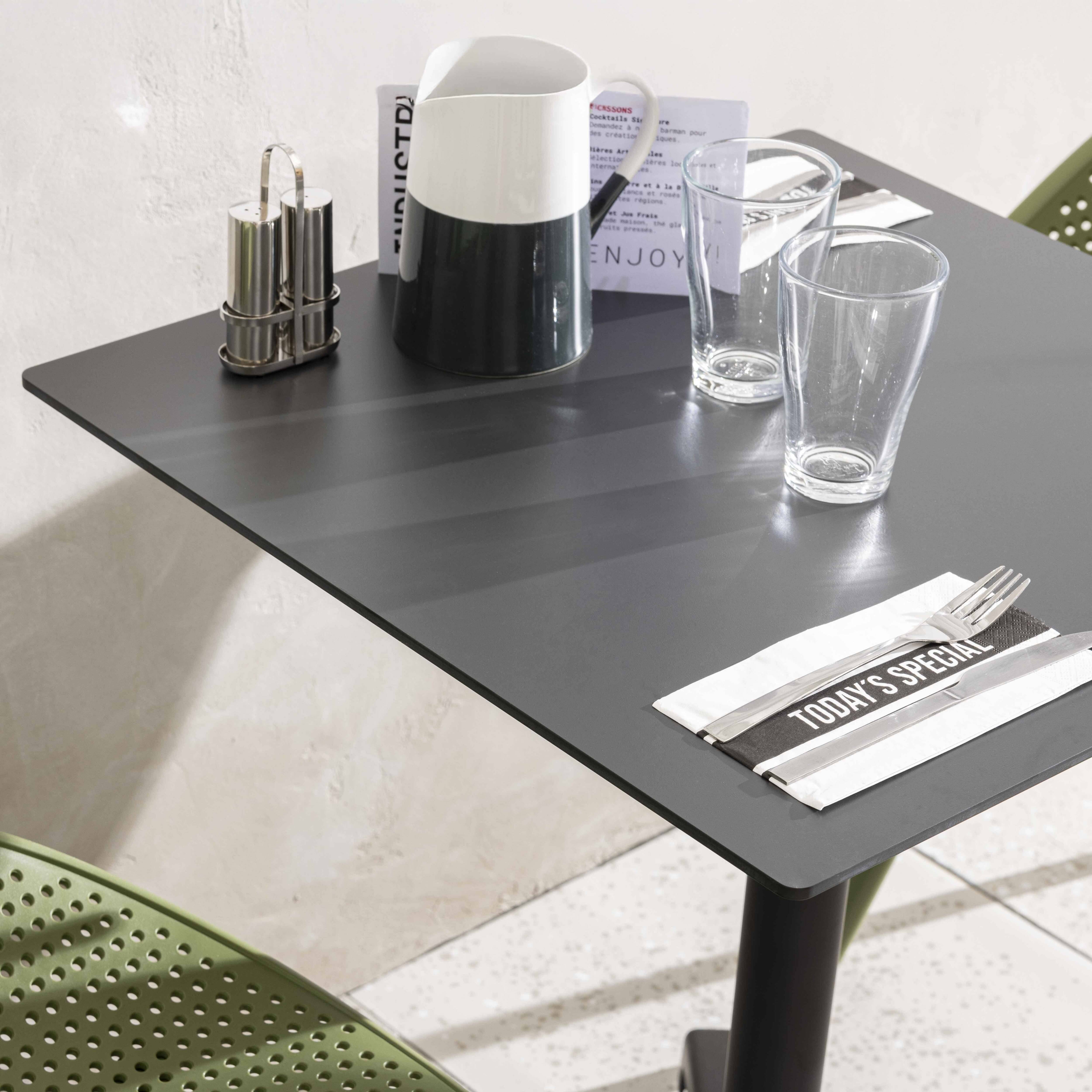 Oviala - Plateau de table stratifié 60x60 cm noir Opéra - Oviala - Imagen 2