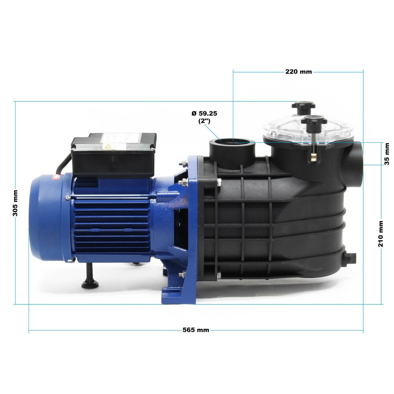Helloshop26 - Pompe piscine 22500 litres par heure 1500 watts pompe filtration circulation pool wattshirlpool - Imagen 6