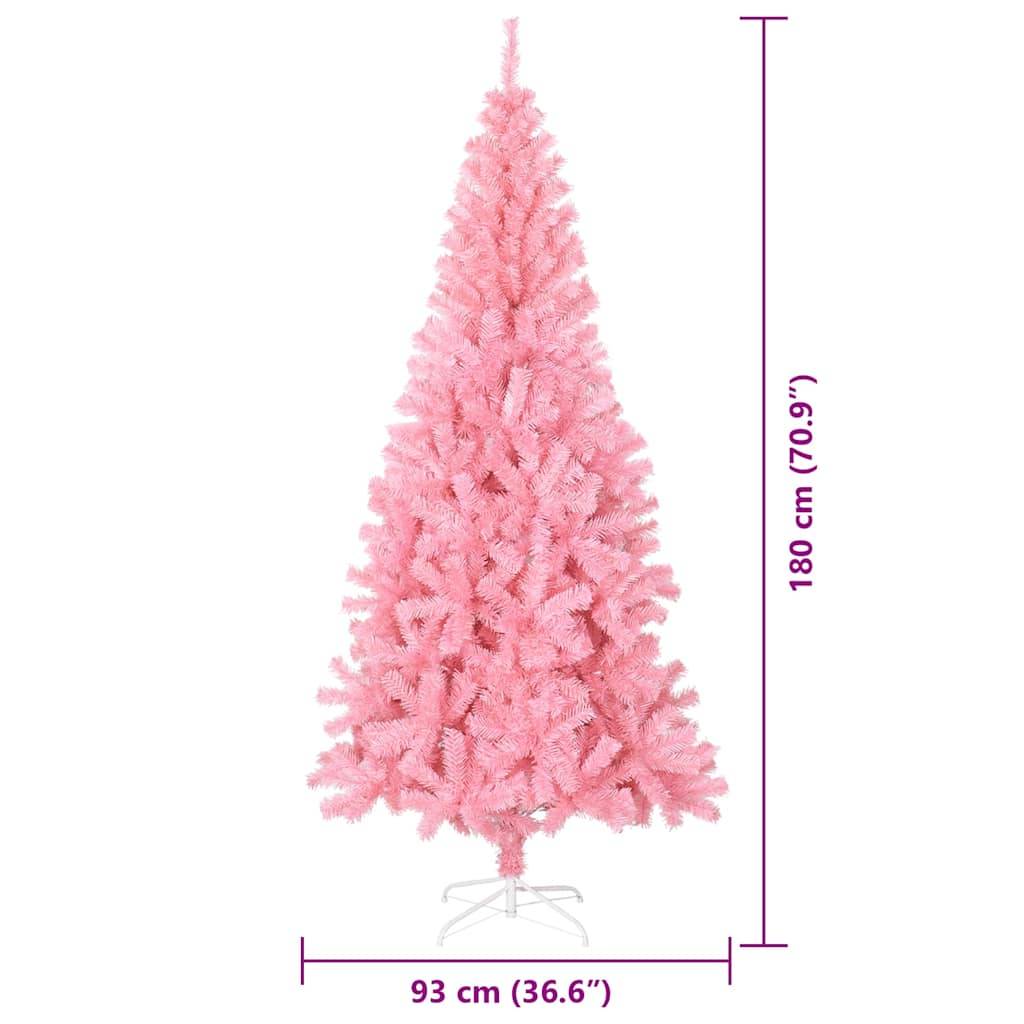 Vidaxl - Sapin de Noël Rose 180 cm PVC vidaXL 3396433 - Image 3