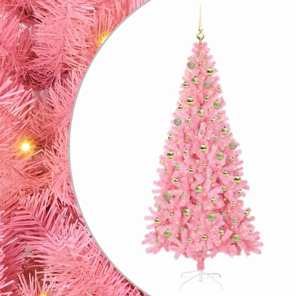 Vidaxl - Sapin de Noël Rose 180 cm PVC vidaXL 3396433 - Image 2