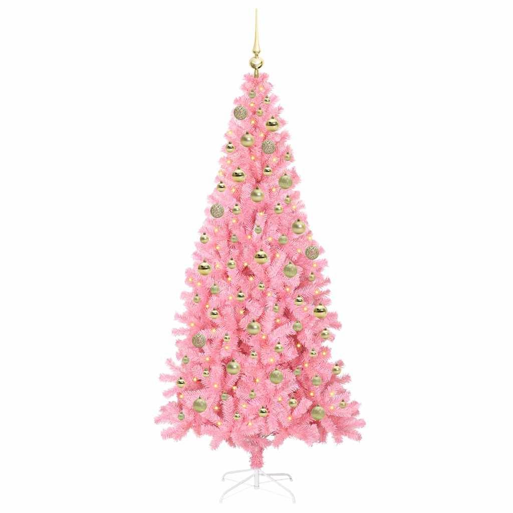 Vidaxl - Sapin de Noël Rose 180 cm PVC vidaXL 3396433 - Image 4
