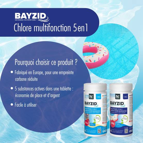 5 Kg Pastilles de chlore multifonction 5en1 Bayzid® de 20g en seau x 1 - Image 5