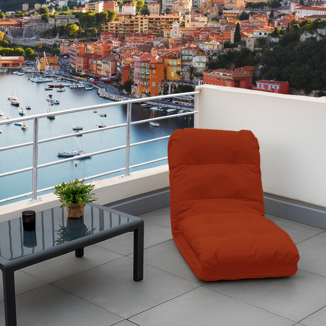 Fauteuil Convertible Réglable à 6 Positions 70x60cm Terracotta - Déco arts - Image 5