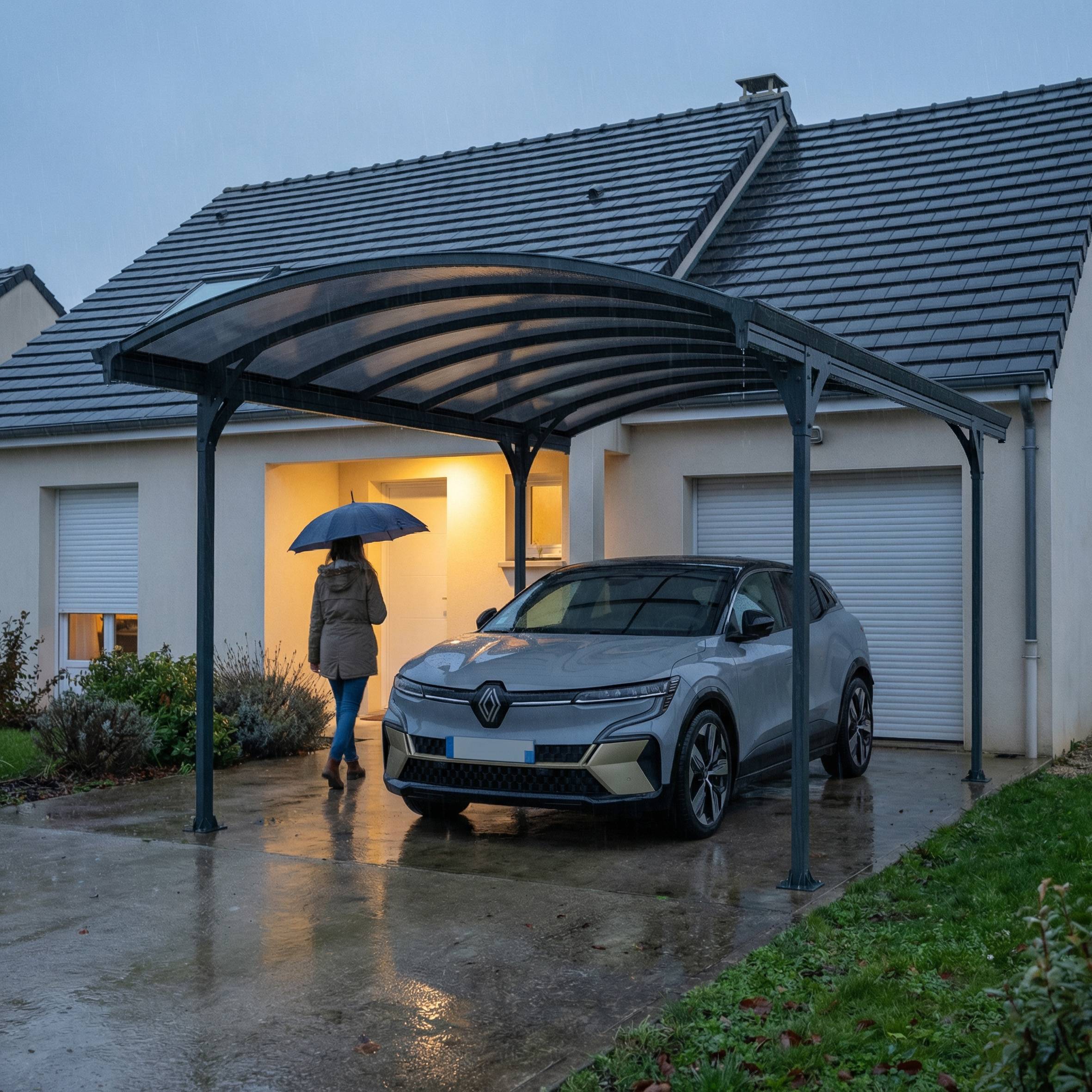 Canopia - Canopia Carport Vitoria 5,01 x 2,91 m Gris - Imagen 3