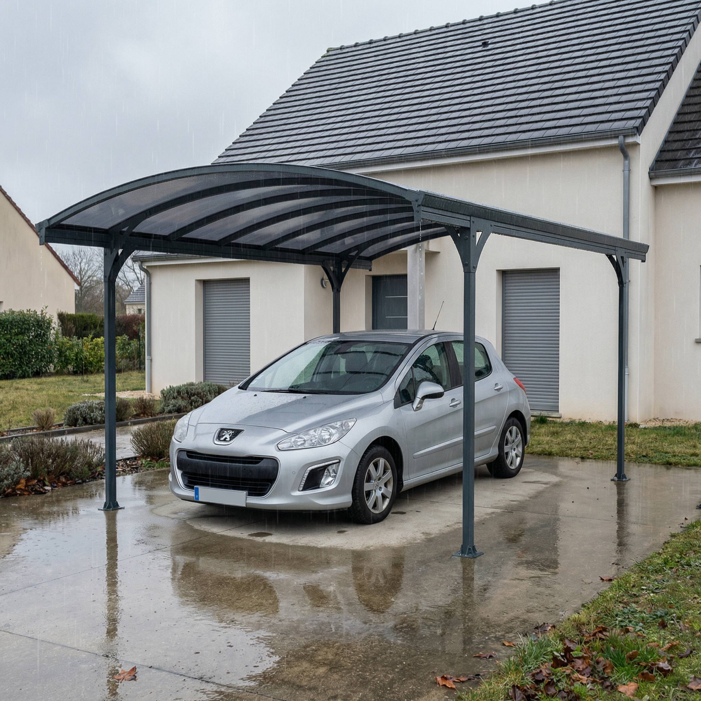 Canopia - Canopia Carport Vitoria 5,01 x 2,91 m Gris - Imagen 2