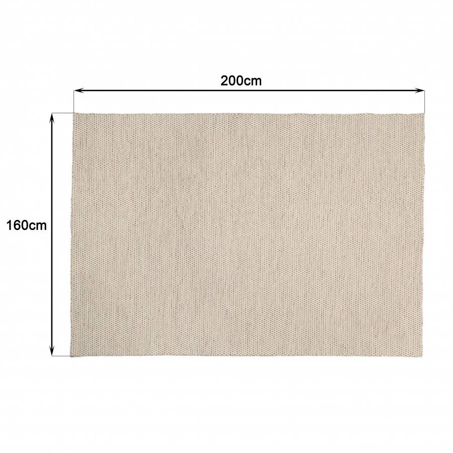 Macabane - QUENTIN - Tapis rect. 160x230cm laine tissée couleur blanc/marron chiné - Imagen 10