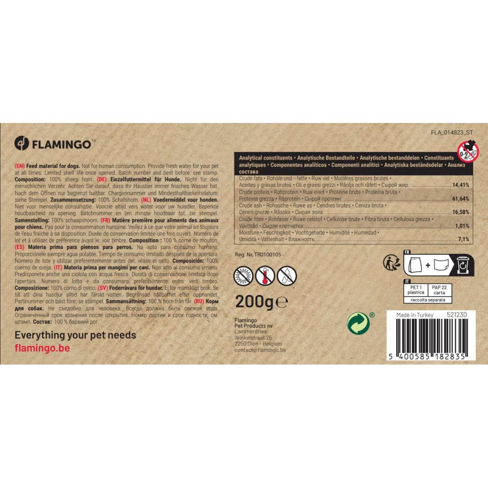 Friandise nature Corne d 'agneau 200 g pour chien - Image 3