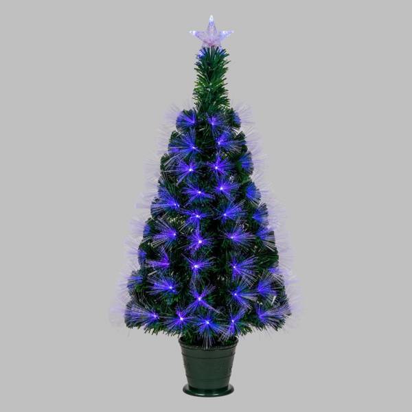 Lotti - Sapin lumineux fibre optique RGB télécommande 100CM multicouleur pot vert Lotti - Imagen 7