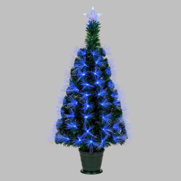 Lotti - Sapin lumineux fibre optique RGB télécommande 100CM multicouleur pot vert Lotti - Imagen 8