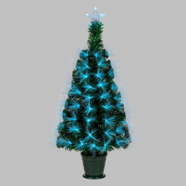 Lotti - Sapin lumineux fibre optique RGB télécommande 100CM multicouleur pot vert Lotti - Imagen 6