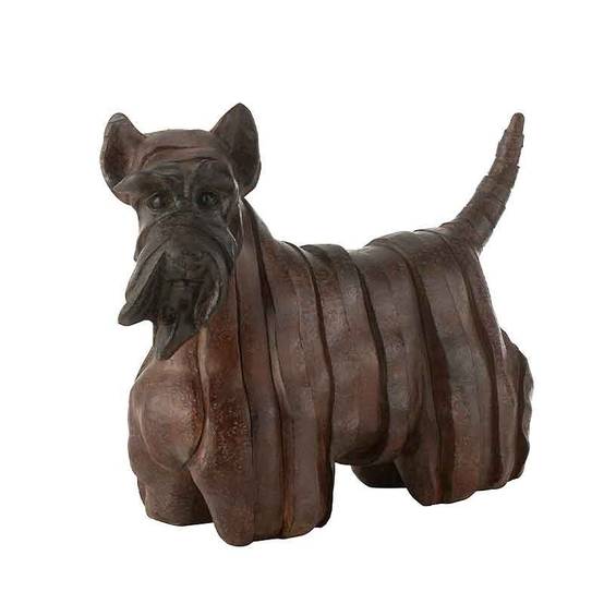 Statuette chien terrier écossais résine marron 39x17x30cm - Image 2