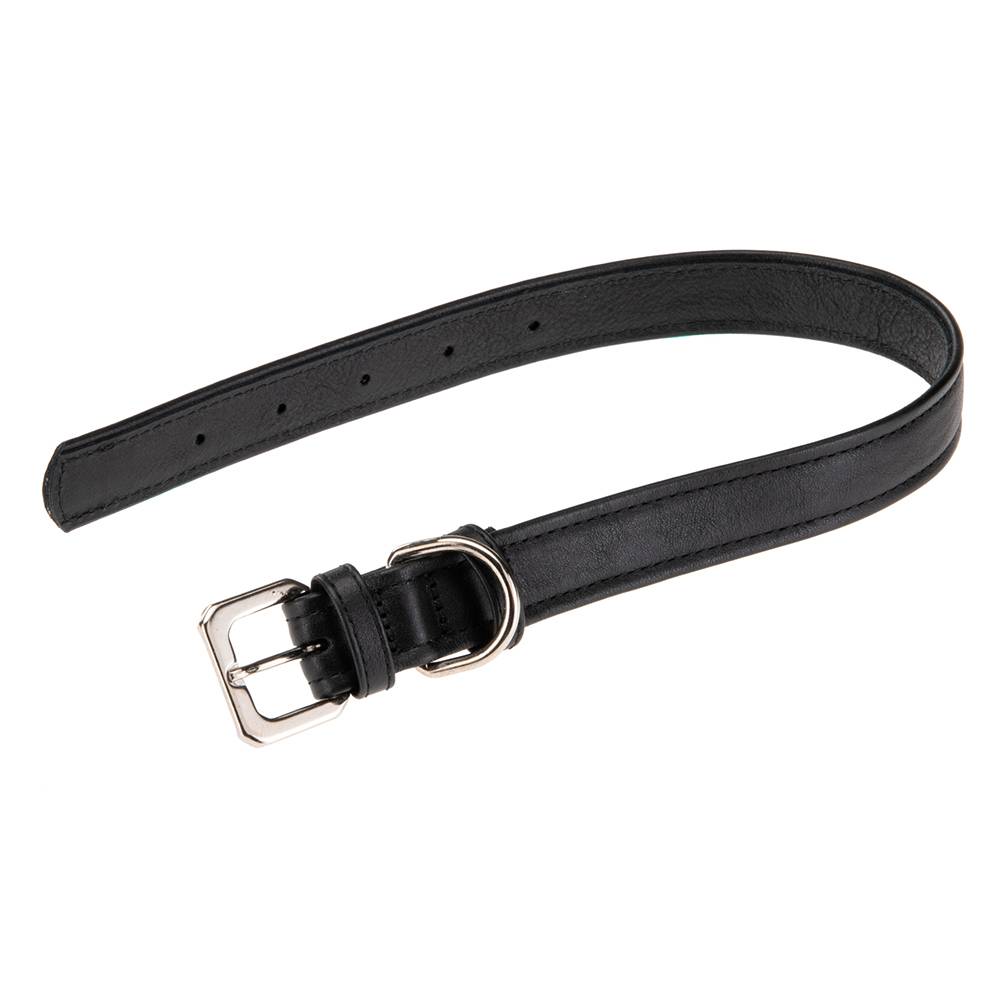 Ferplast - Collier pour Chiens VOGUE CF25/49, Cuir Véritable, Réglable, Boucle en Métal, Noir - Imagen 1