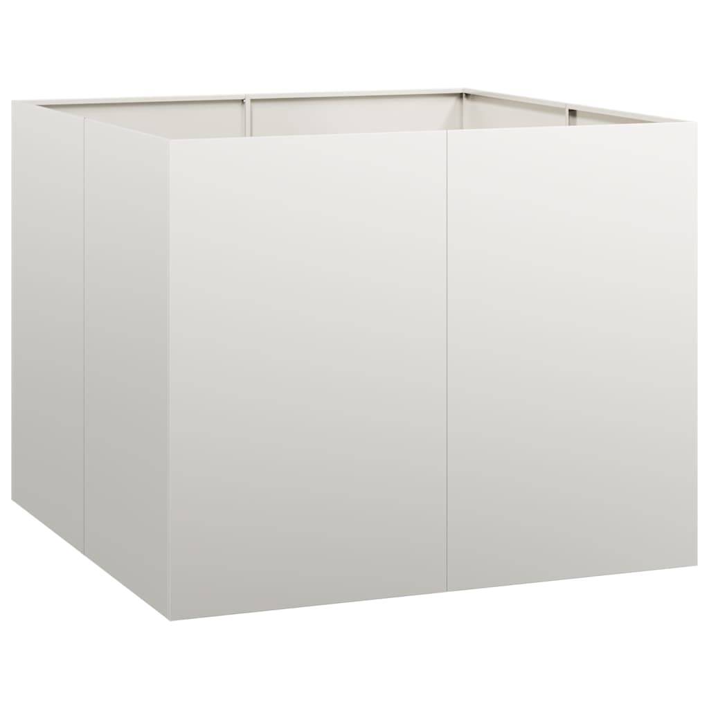 Jardinière acier inoxydable argenté 100 x 100 x 80 cm - PANGIVO - Image 2