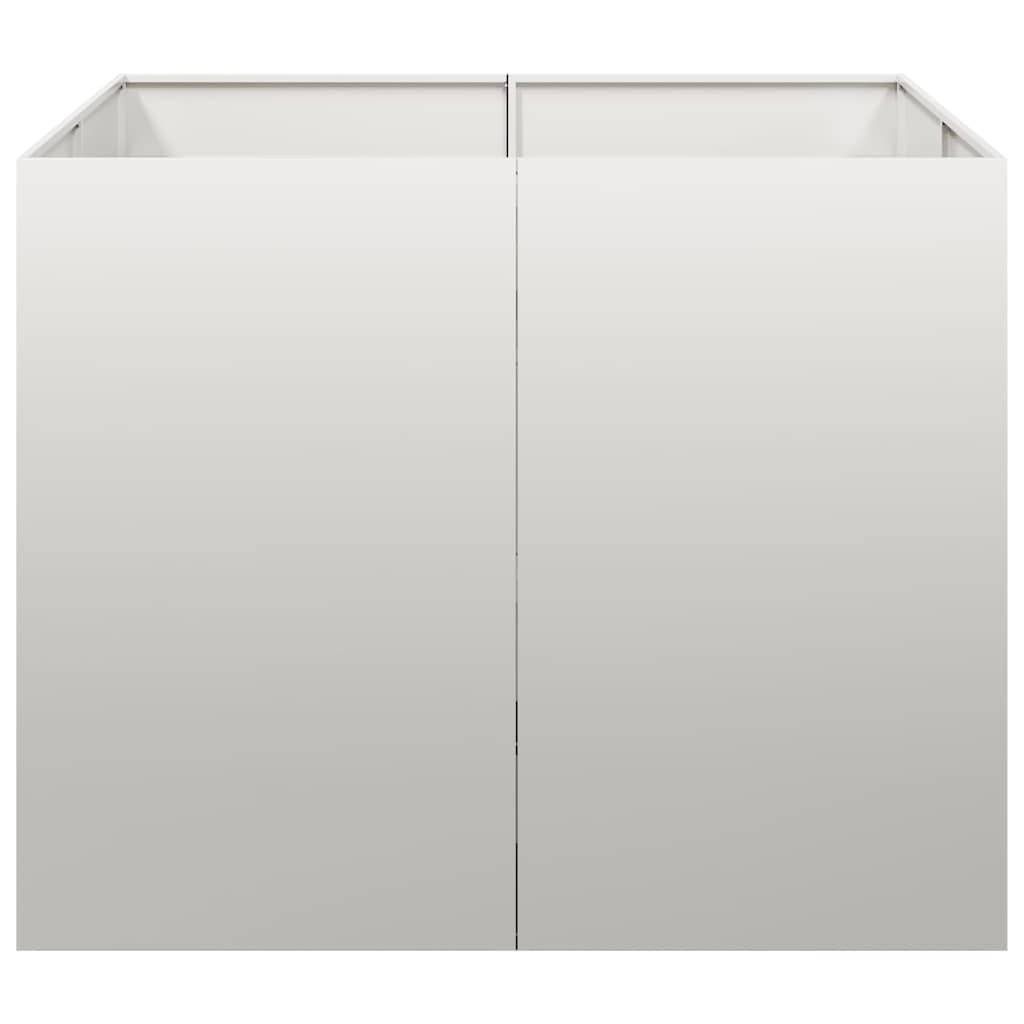Jardinière acier inoxydable argenté 100 x 100 x 80 cm - PANGIVO - Image 4