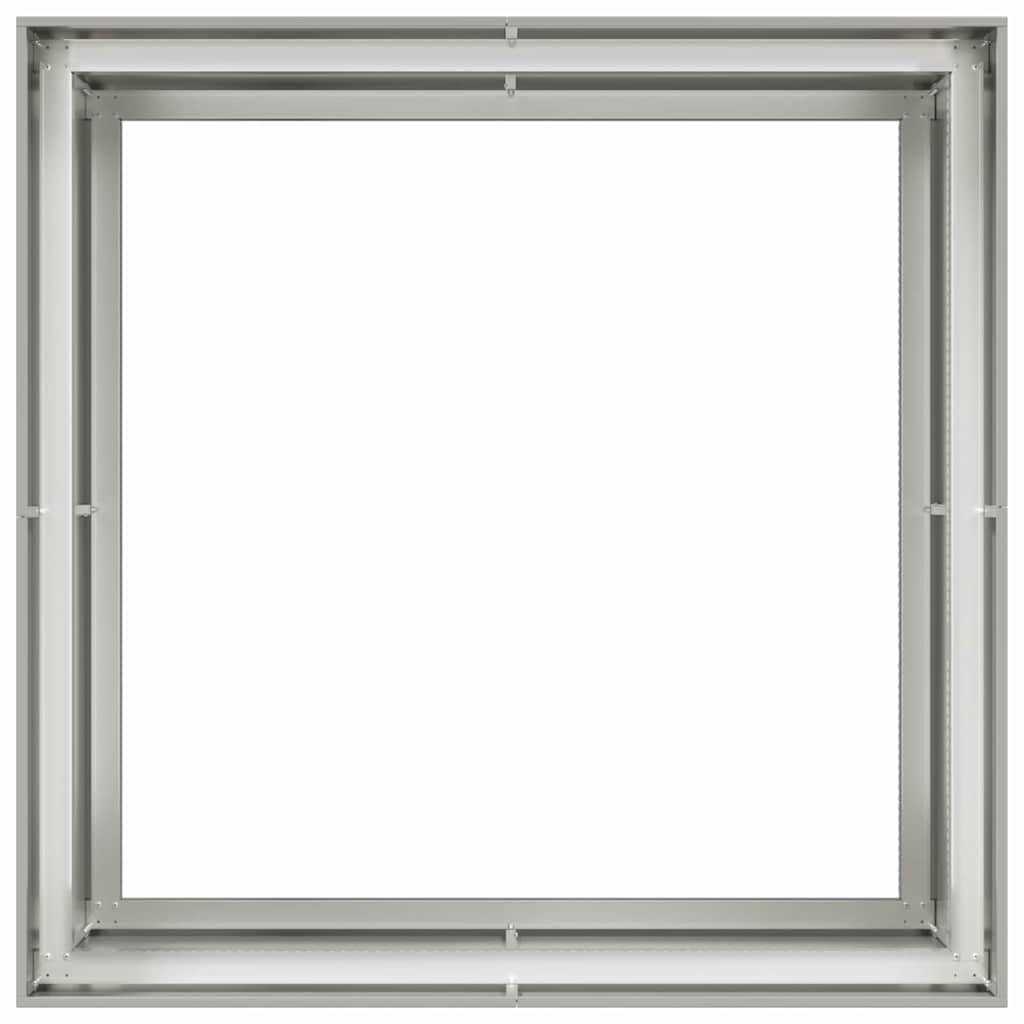 Jardinière acier inoxydable argenté 100 x 100 x 80 cm - PANGIVO - Image 5