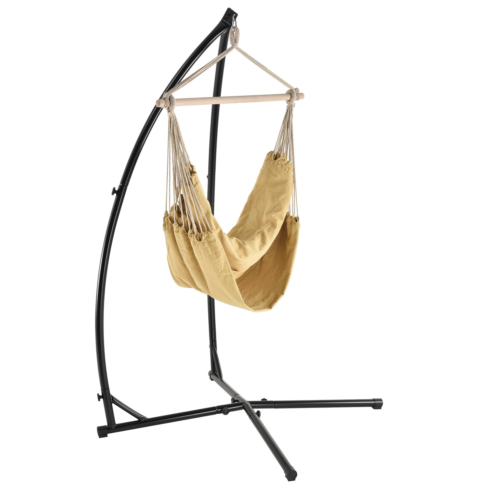 Casa.Pro - Siège Suspendu Diseröd Hamac avec Cadre en Coton Polyester Beige 100 x 100 cm [casa.pro] - Imagen 1