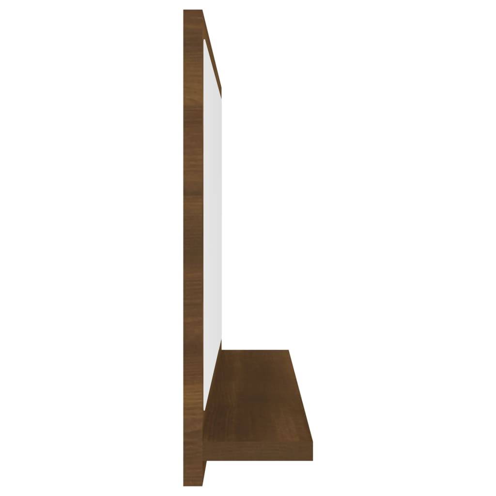 Helloshop26 - Miroir de bain 60 x 10,5 x 37 cm bois d'ingénierie marron - Imagen 3