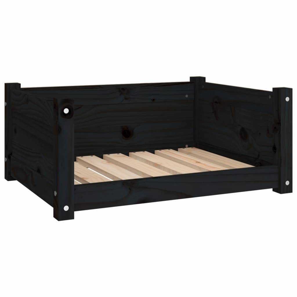 Vidaxl - Lit pour chien Noir 65,5x50,5x28 cm Bois de pin solide vidaXL 821451 - Imagen 2