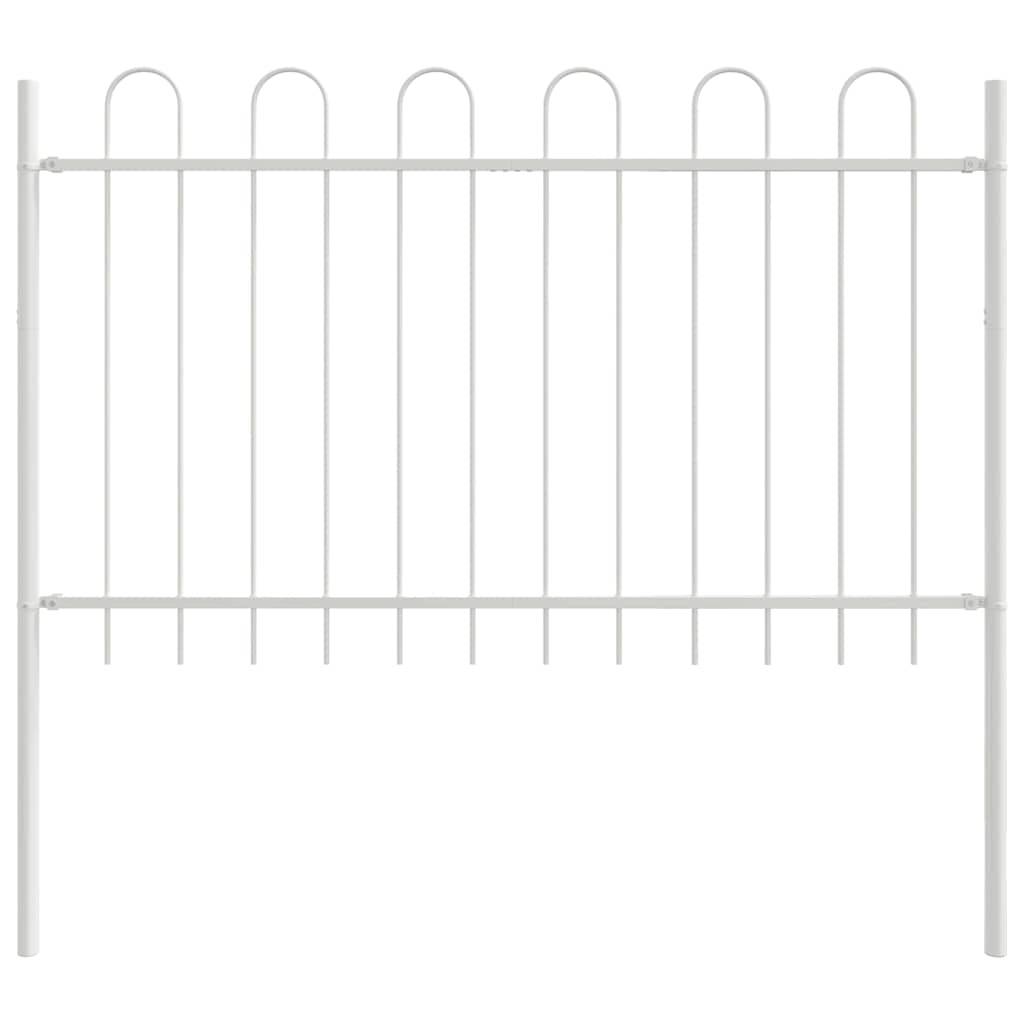 Maison Chic - Clôture de jardin - Panneau de clôture - Palissade Blanc 1.7 x 0.8 m Acier peint par poudre g448 - Image 1