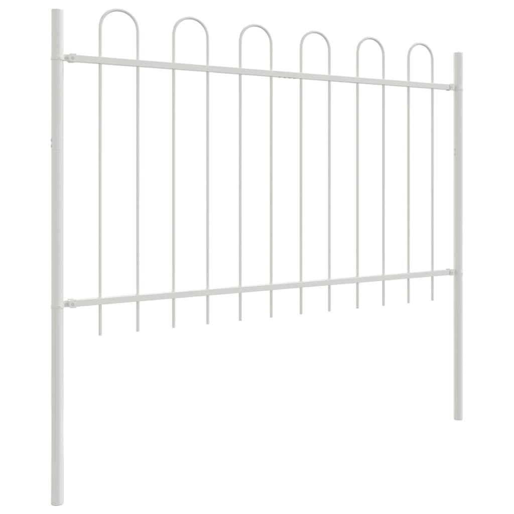 Maison Chic - Clôture de jardin - Panneau de clôture - Palissade Blanc 1.7 x 0.8 m Acier peint par poudre g448 - Image 3