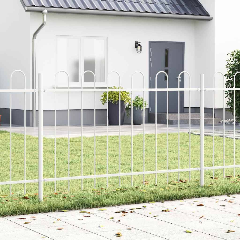 Maison Chic - Clôture de jardin - Panneau de clôture - Palissade Blanc 1.7 x 0.8 m Acier peint par poudre g448 - Image 2