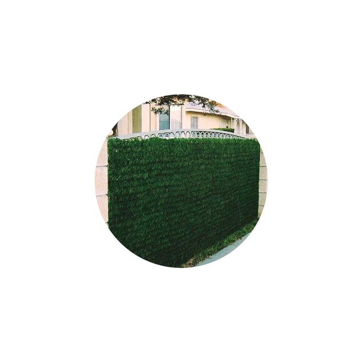 Haie artificielle 140 brins vert thuya en rouleau 1 x 3 m (Lot de 6) - Imagen 1